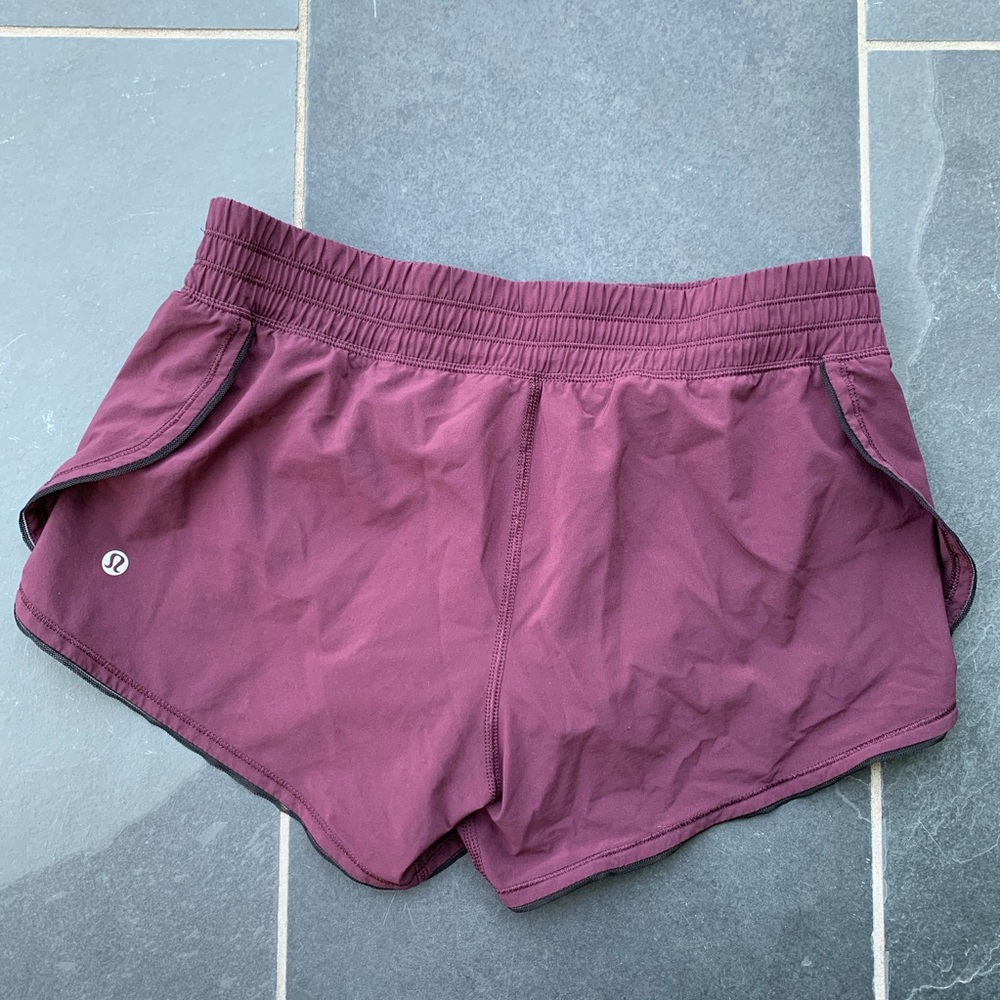 lulu lemon shorts with mesh trim